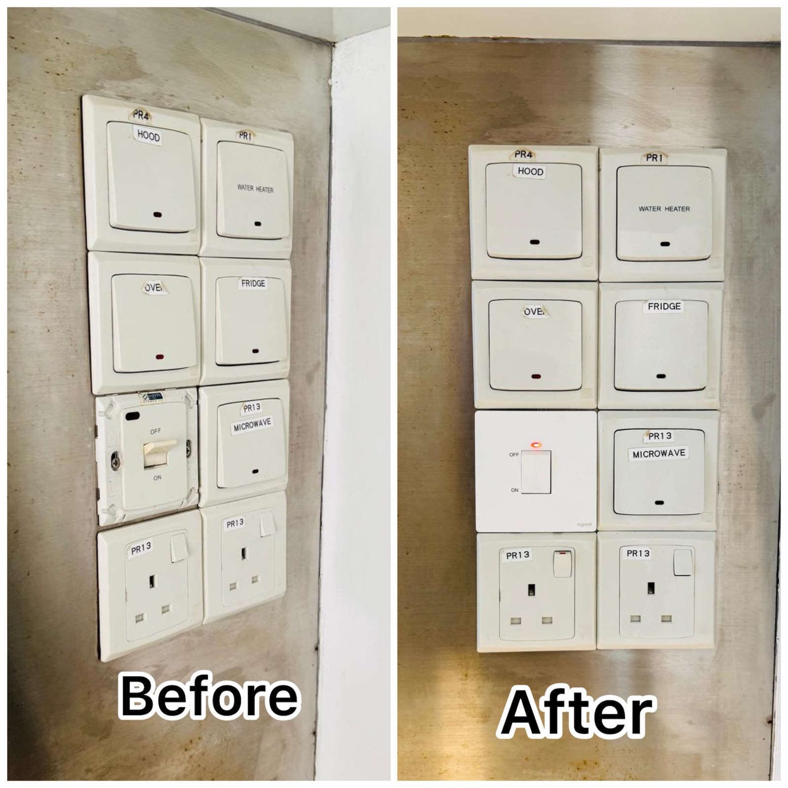 Kitchen Appliance Isolator Switch Replacement & Installation Service in Singapore